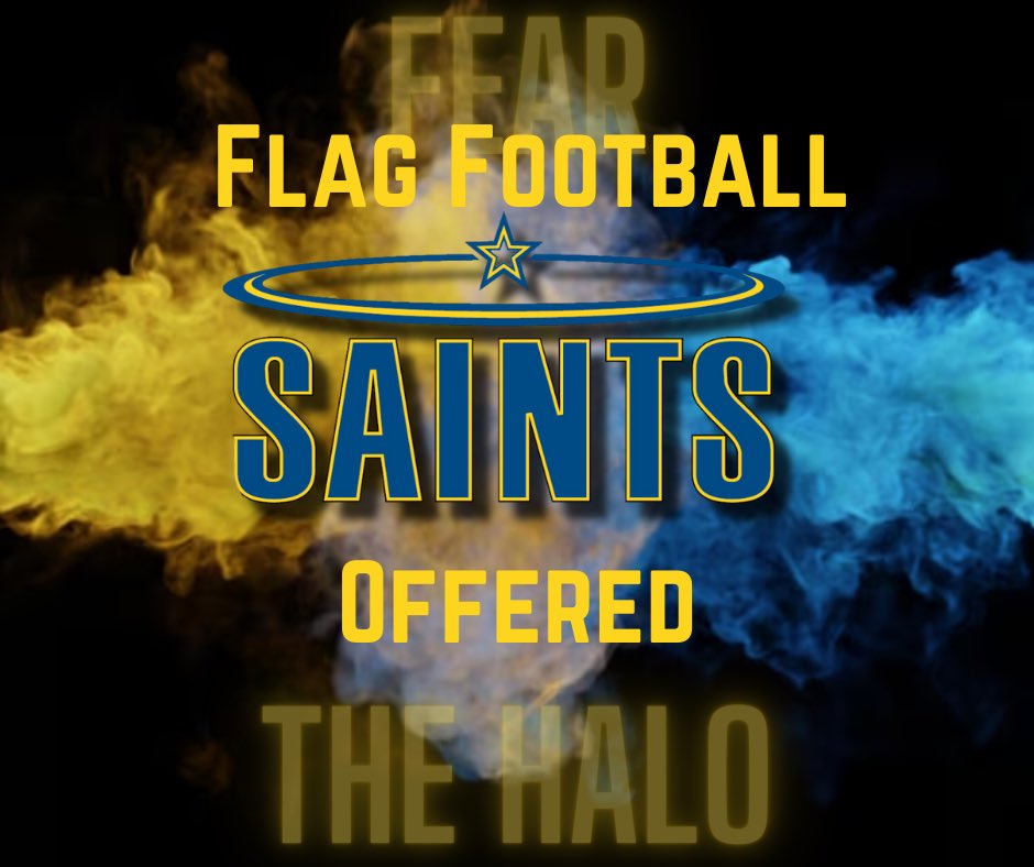 Blessed to have received my 2nd flag football offer from Siena Heights University💛💙#LETSGOSAINTS #AGTG