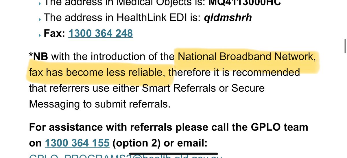 M_C_Rice's tweet photo. @QLDCountryGP Yet @MetSthHealth tells us fax is unreliable and we all know email is insecure 

Why can’t you routinely load to @MyHealthRec and make life easy? Or securely cc to #justaGP?

@AuDigitalHealth 
@RACGPPresident 
@ACRRM 
@RuralDocsQ https://t.co/pXfH9ViM4z