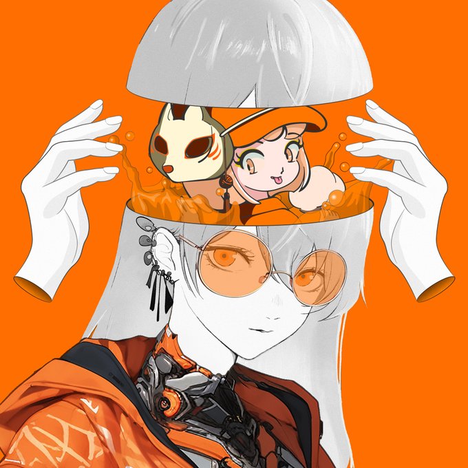 「orange eyes 橙色」のTwitter画像/イラスト(新着)