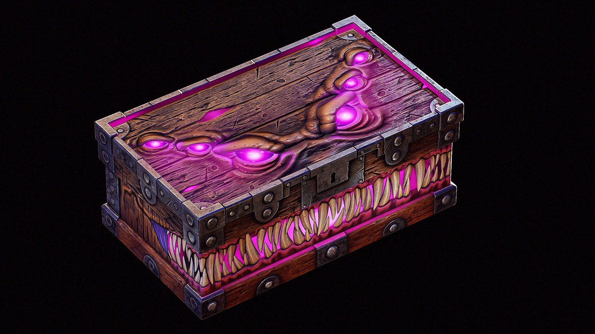 Caution: Use at your own risk! The clanmate responsible for placing this will not be held liable for any fingers lost in the process of using this box. 
The Mimic Chest - 
steamcommunity.com/sharedfiles/fi… #playrust #workshop <a href="/gerrmanman/">ThatGermanGuy</a>