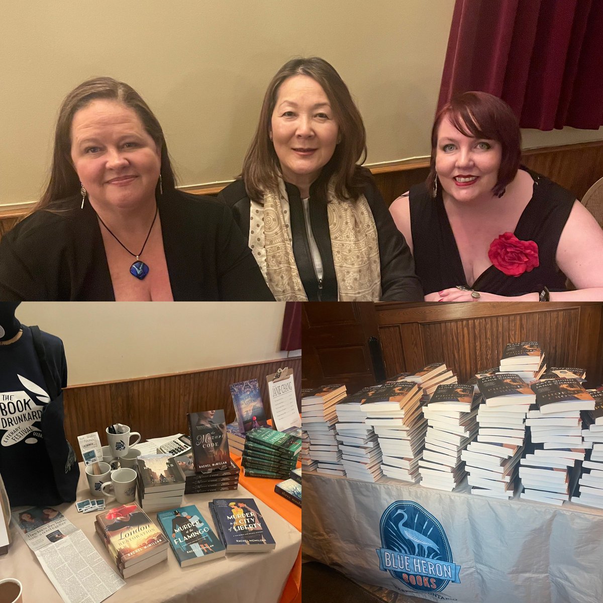 Fun night moderating @KateQuinnAuthor and #janiechang for <a href="/bkdrunkardfest/">The Book Drunkard Festival</a> <a href="/BlueHeronBooks/">Blue Heron Books</a> ♥️🤩 I gushed all over the Phoenix Crown and compared them to the Beatle to our packed house