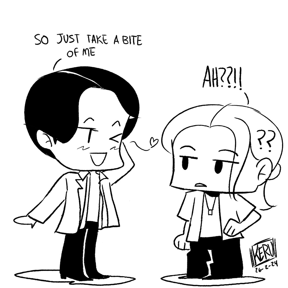 KERUdibuja's tweet photo. 🦊❣️🐮
#flirtyfox #KamenRiderGeats #UkiyoAce #AzumaMichinaga #fanart #chibi #ideafromquote #Ihadto https://t.co/SVrwUsmGir