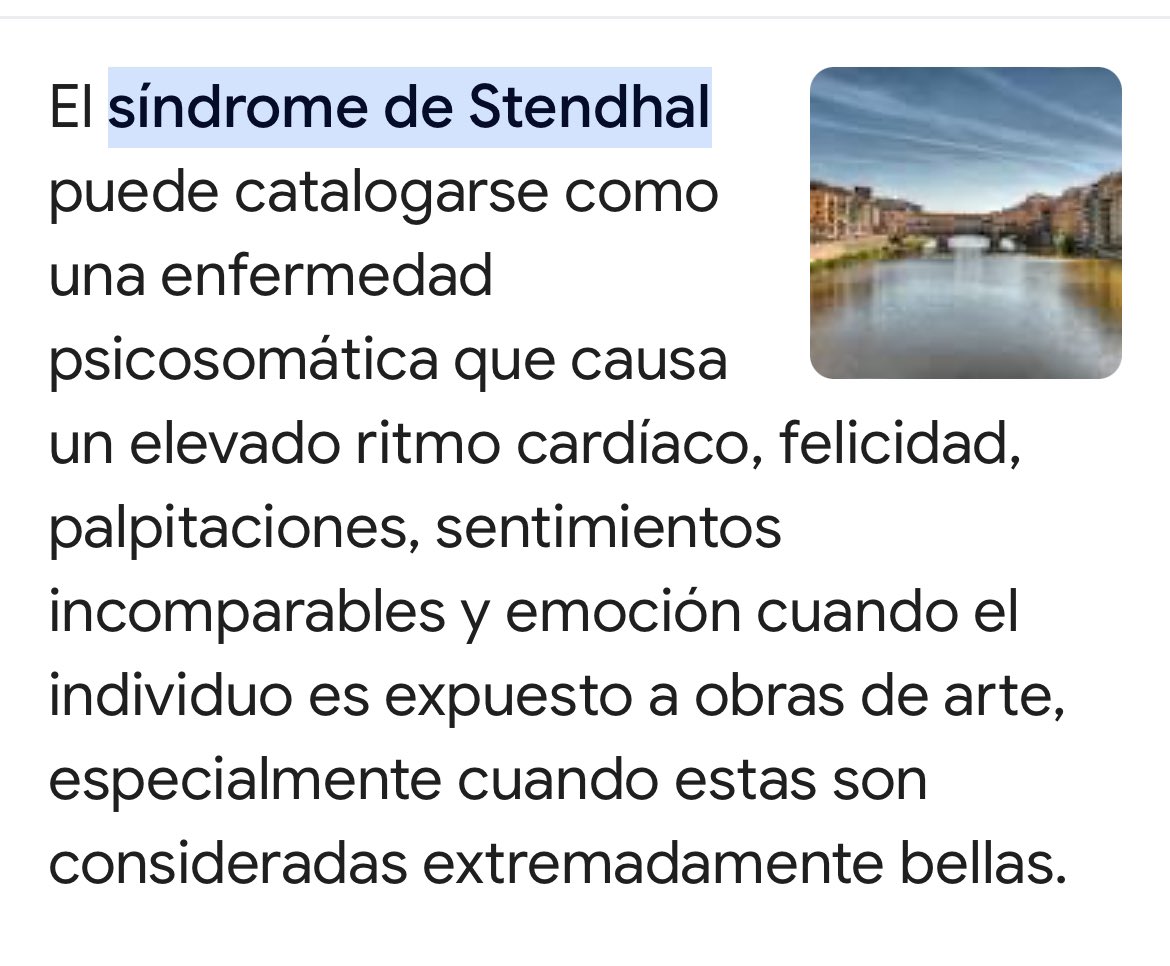 Este golpe de cultura a la vena con Andrea Bocelli, nos produjo el síndrome de Stendhal.

Son todos los síntomas que siente una persona cuando está expuesta ante una obra de arte de máxima belleza