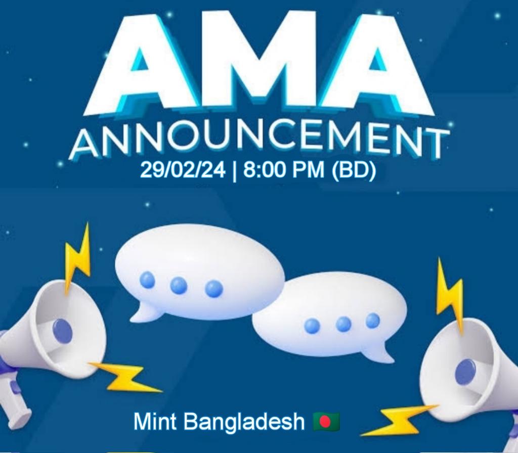 MintBangladesh's tweet photo. 📢📢 এখন সম্প্রদায়ের সাথে AMA করার সময়।

আলোচনার বিষয়বস্তু :
- টেস্টনেট
- রোডম্যাপ
- ইভেন্ট পরিকল্পনা

ভেন্যুঃ https://t.co/WZdSp5cnEJ
সময়: 8:00 PM (BD) - 29 শে ফেব্রুয়ারি।

এটা মিস করবেন না! 🤗

#AMA #MintBangladesh #Testnetupdate #roadmap https://t.co/uHQ3ZOJuMz