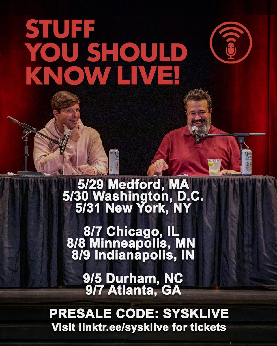 SYSKPodcast's tweet photo. 🚨LIVE SHOWS ALERT🚨 That’s right, we’re hitting the road again and coming to a city near you. Presale begins Tuesday 2/27 at @ 10AM ET - visit https://t.co/4yafjOqFZB for all the 🎟️ links. SEE YOU 🔜 🎉 

Photo by @JakubMosur https://t.co/TDTUeWQcuS