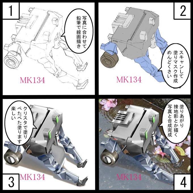 お絵描きです
春よこいとメカも思っているでしょう 
