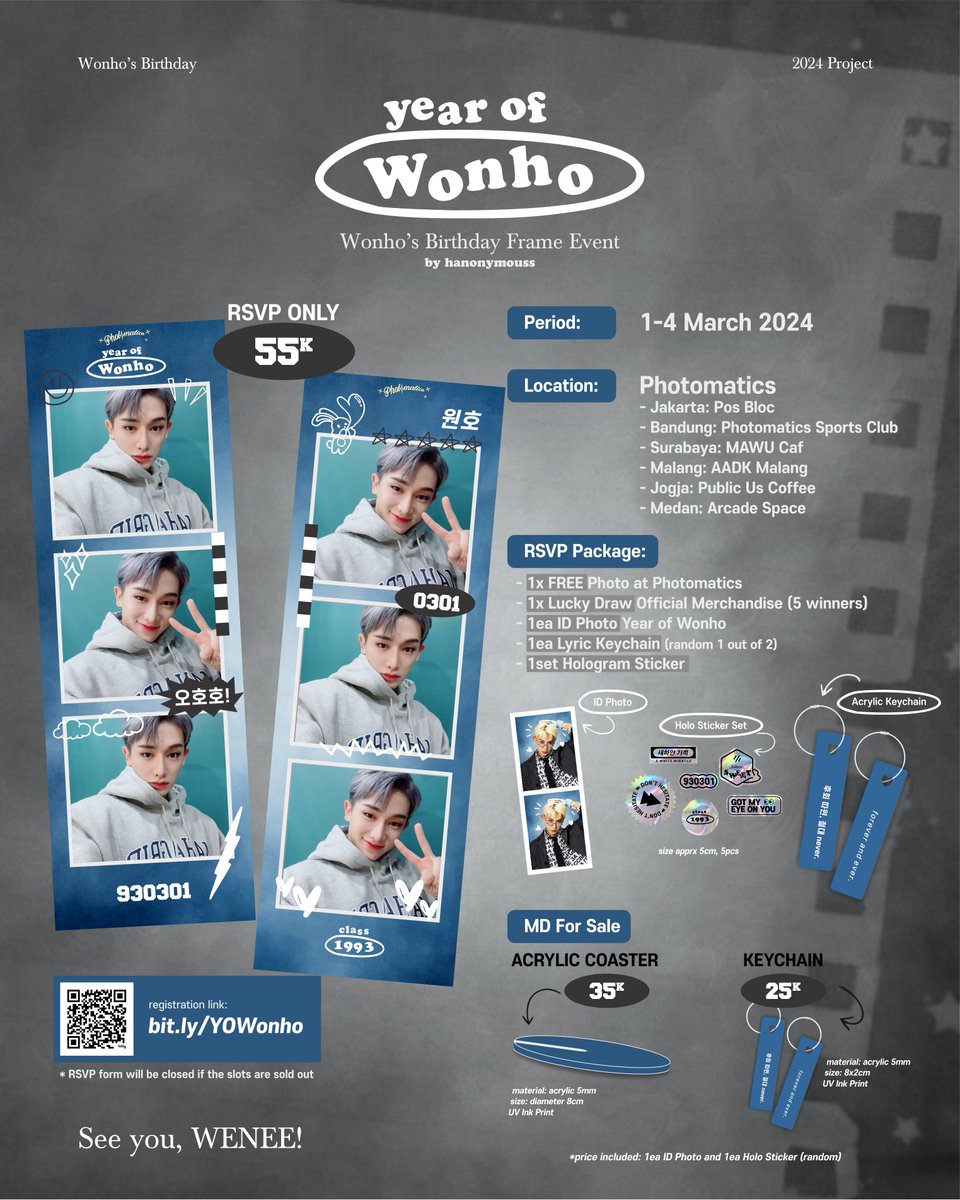 ๐ท๐๐ฝ๐ฝ ใก ๊ชฬคฬซ (@hanonymouss) on Twitter photo โจ๐๐๐๐ ๐๐ ๐พ๐๐๐๐โจ
2024 Frame Photo Event for Wonho Birthday at Photomatics
๐ Date: 1-4 March 2024
๐ Place: 6 cities in Indonesia
RSVP: bit.ly/YOWonho
#YearofWonho
#WONHO #์ํธ
<a href="/official__wonho/">WONHO Official</a> <a href="/official_WH_jp/">WONHO Official JAPAN</a> โจ๐๐๐๐ ๐๐ ๐พ๐๐๐๐โจ
2024 Frame Photo Event for Wonho Birthday at Photomatics
๐ Date: 1-4 March 2024
๐ Place: 6 cities in Indonesia
RSVP: bit.ly/YOWonho
#YearofWonho
#WONHO #์ํธ
<a href="/official__wonho/">WONHO Official</a> <a href="/official_WH_jp/">WONHO Official JAPAN</a>