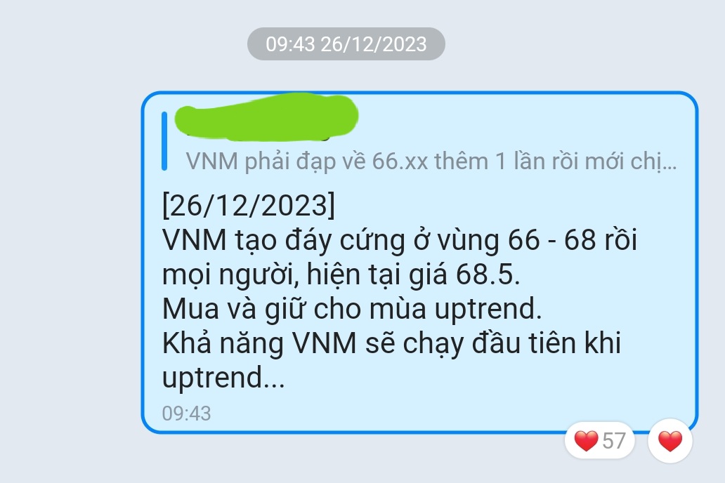 Cuongbk68's tweet photo. 1 cổ phiếu ngon uptrend sớm.
Bắt đáy tận 2 - 3 tháng trước.
#VNM, #ckvn, #chứng_khoán, #vinamilk https://t.co/h9wwxOs1hD