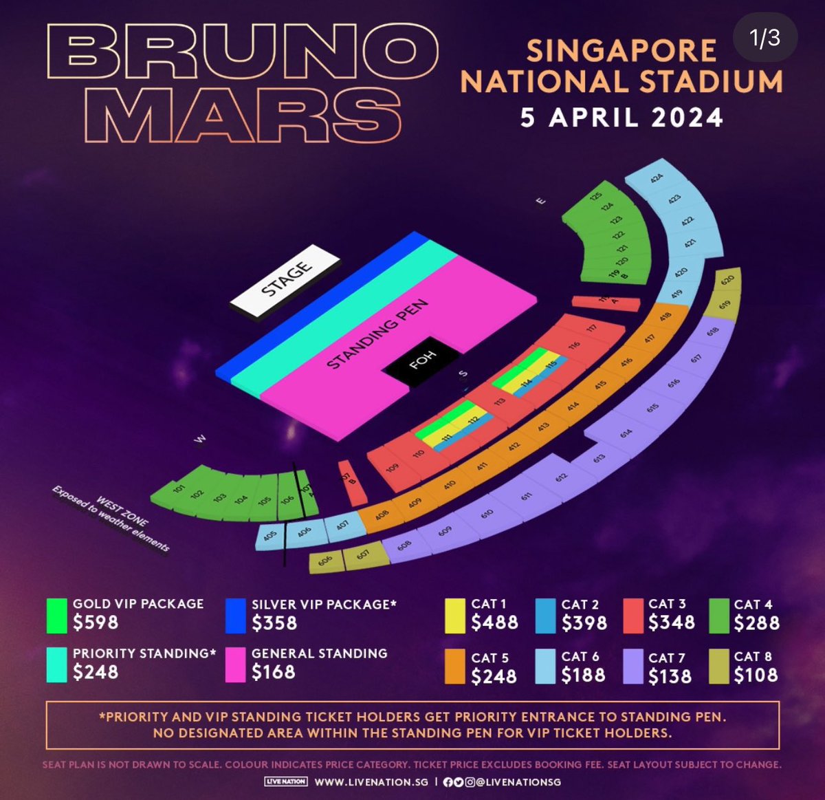 thequinteria's tweet photo. HAI GUYS! I #WTS my Bruno Mars Singapore tickets! I bought tickets on another date. Hit me up ya! I have 3 Standing Pens for Saturday. :,) need to sell urgently 

#BrunoMarsInSingapore
#BrunoMarsSG https://t.co/vMlpsdpJ4C
