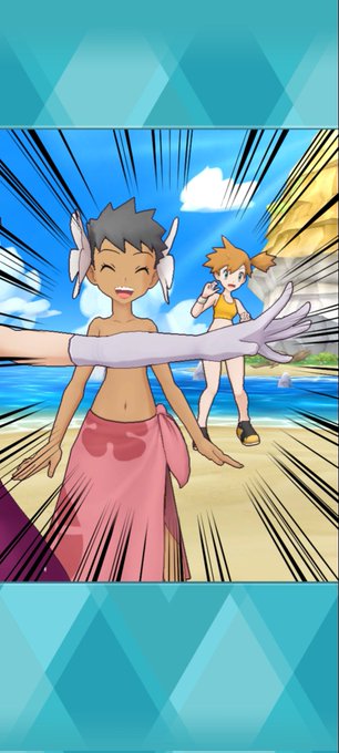 #ポケマスフォト
水着どっか行っちゃった!👙 