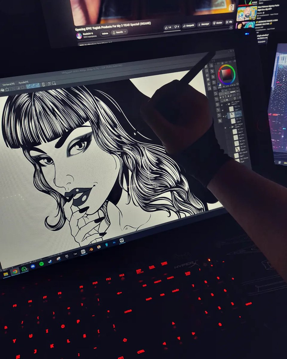 #wip #personalart  #sketching #inking #digitalart #illustration #design #fantasy #pinup #pinupstyle #pinupmodel