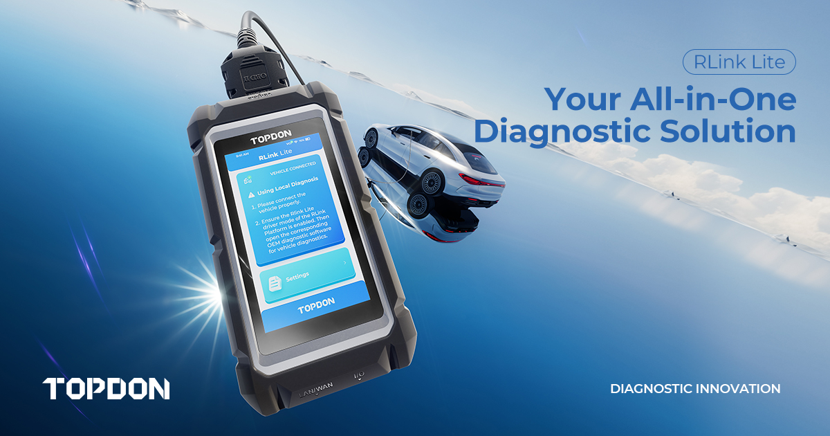 Meet RLink Lite: #TOPDON's latest diagnostic innovation! With OE-level diagnostics, intuitive 5' touchscreen, and broad vehicle coverage including premium brands, it's your go-to tool for excellence. Upgrade your diagnostics now! Learn more at: topdon.com/products/RLink…