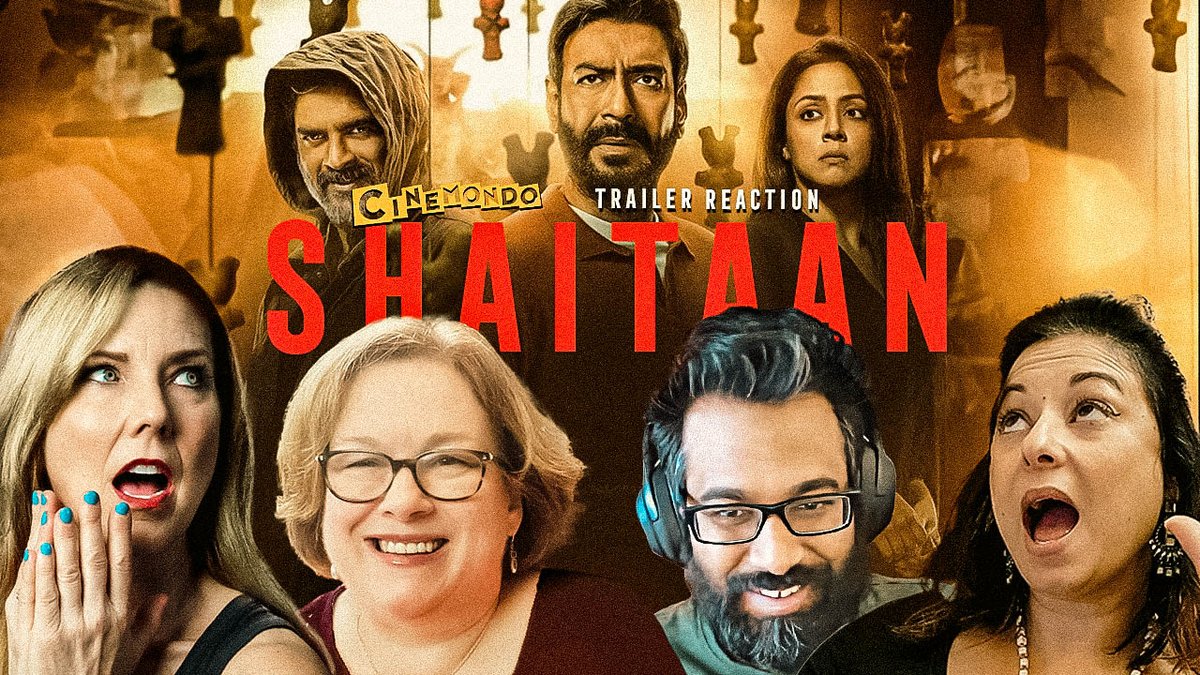 CinemondoPod's tweet photo. Bring on the horror! 👀 Kathy is joined by Melanie @PardesiYT  , Amit @d54pod  and @ballerinasuzy to react to Shaitaan, a badass horror thriller directed by Vikas Bahl and starring @ajaydevgn and R Madhavan! 🔥

https://t.co/18WKyzVFwz https://t.co/Rae9qY88qz