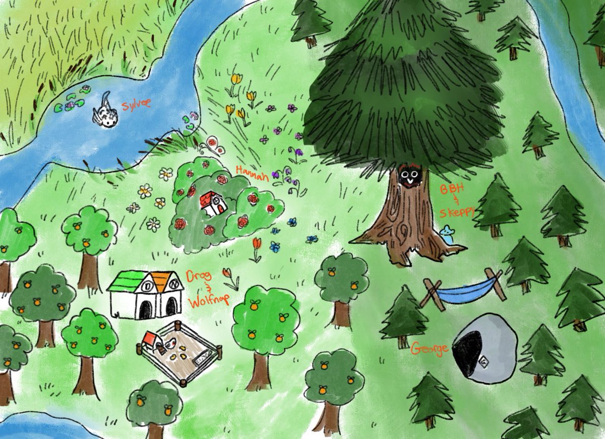 Munchy Forest Map! #dreamfanart #gnffanart #sapnapfanart #bbhfanart #sylveefanart #hannahxxrosefanart #skeppyfanart
