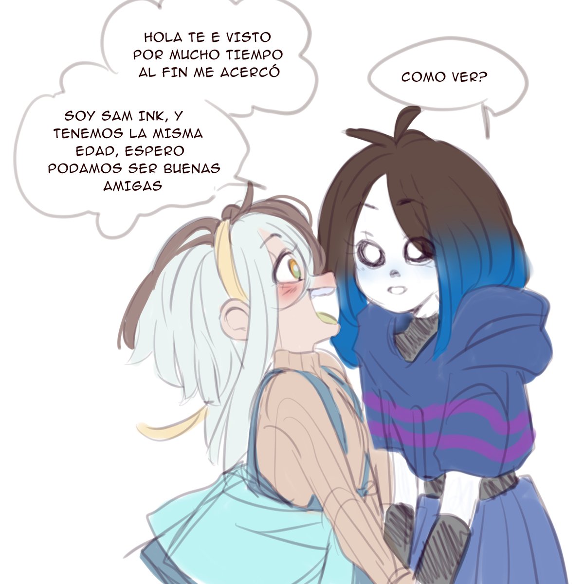 LunyComics's tweet photo. Sam quiere conocer mas gente de otros Aus, como dije los veía pero no podía interactuar con ellos, espero te guste fue algo rapidito @Lisy_ArtXD
#Universtale https://t.co/FfioGnYJ8a