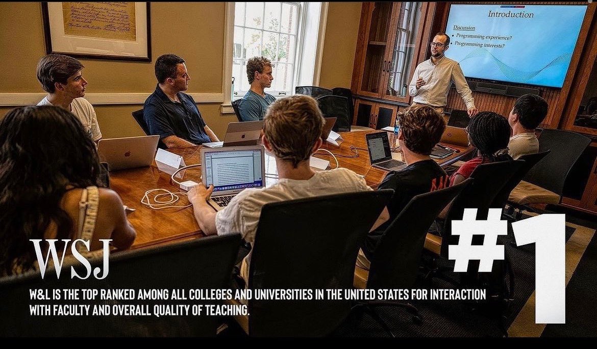 Wall Street Journal has selected W&amp;L as the top school among Universities and Colleges in the country for interaction with faculty and overall quality of teaching. 

#ALLINALLTHETIME