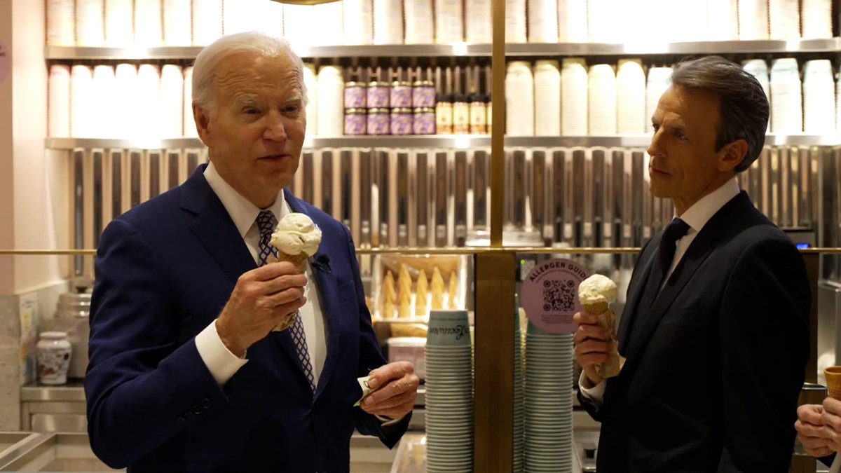 Pres. Biden, stopping for ice cream in New York, tells reporters he's hoping for a ceasefire in Gaza 'by next Monday.' “My national security adviser tells me that we’re close, we’re close, it’s not done yet. And my hope is that by next Monday we’ll have a ceasefire,' Biden said