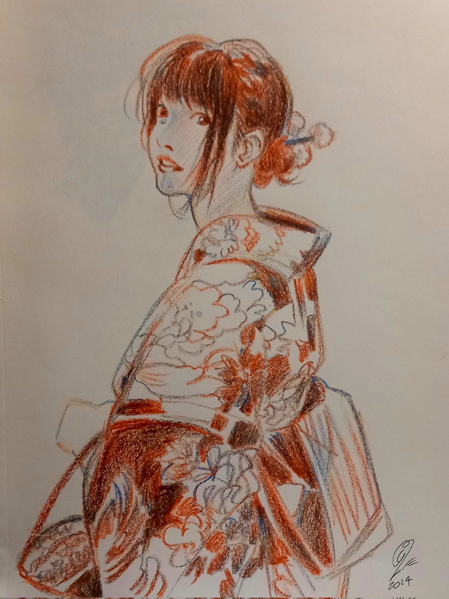 #magicpencil #magicpastel #kimono #japanesegirl #art