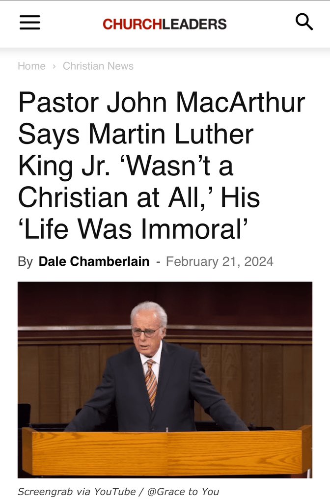 John MacArthur and others whom ever they may be need to get a grip on Gods Truth and not the selfish, racial, unethical, white washing of the Gospel and Christianity in which they are spreading across pulpits in this nation and world.