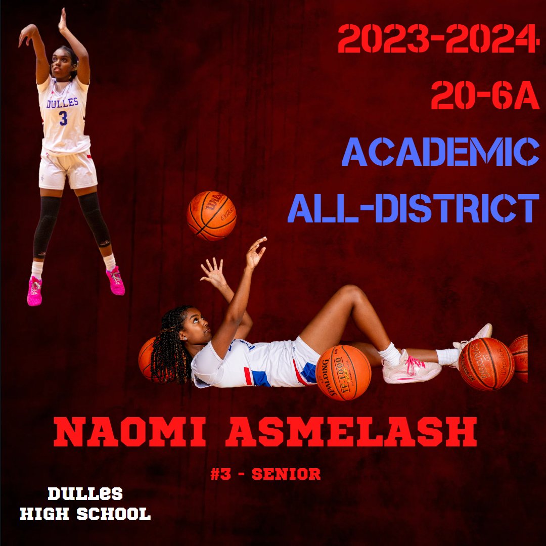 Congrats and a HUGE shoutout to senior Naomi Asmelash for making the District 20-6A All-Academic Team! We are grateful for the impact that you have left on our program!