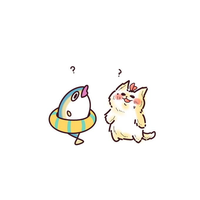 「動物 浮き輪」のTwitter画像/イラスト(新着)