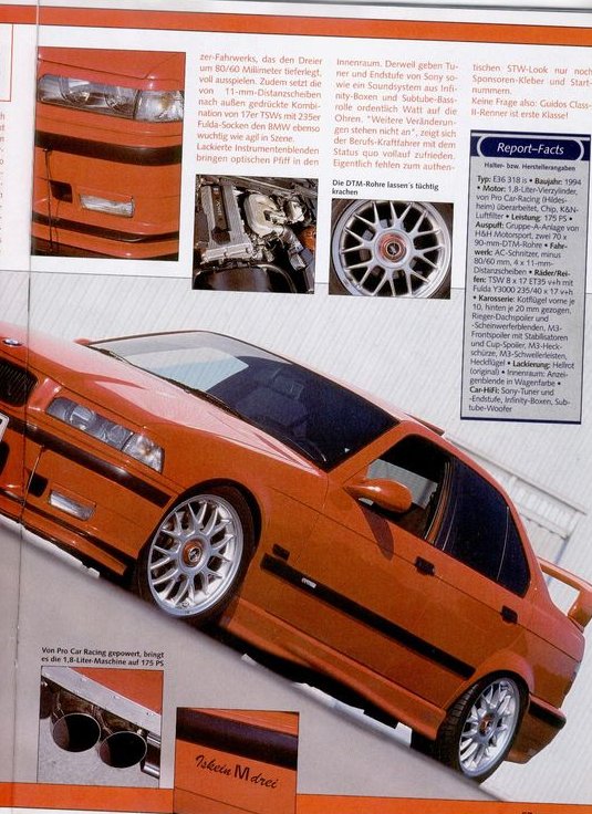 Vintage BMW E36 Magazine feature