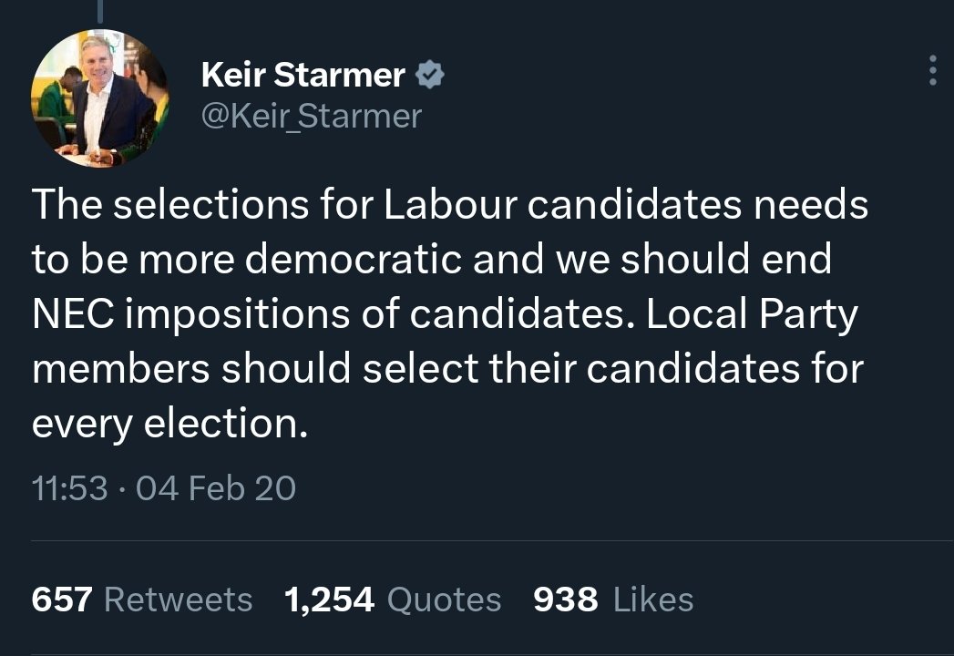 CollierRowMRG's tweet photo. @rob_ritchie2 @GigiMaltese Isn't the candidate decided by local party members? https://t.co/DYS0vLYFre