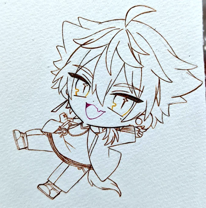 昨日のラフはこうなりましたついでにのラフも描きました…線画したくないです…… 