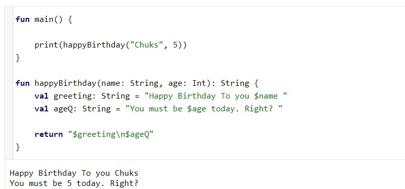 A_EmmanuelRN's tweet image. 4/30

Dear @penicillinDG, today I did functions. I understood how to define functions, pass multiple variables into them, and call the functions with arguments. How&apos;s it going at your own end?

#30DaysOfCodingChallenge