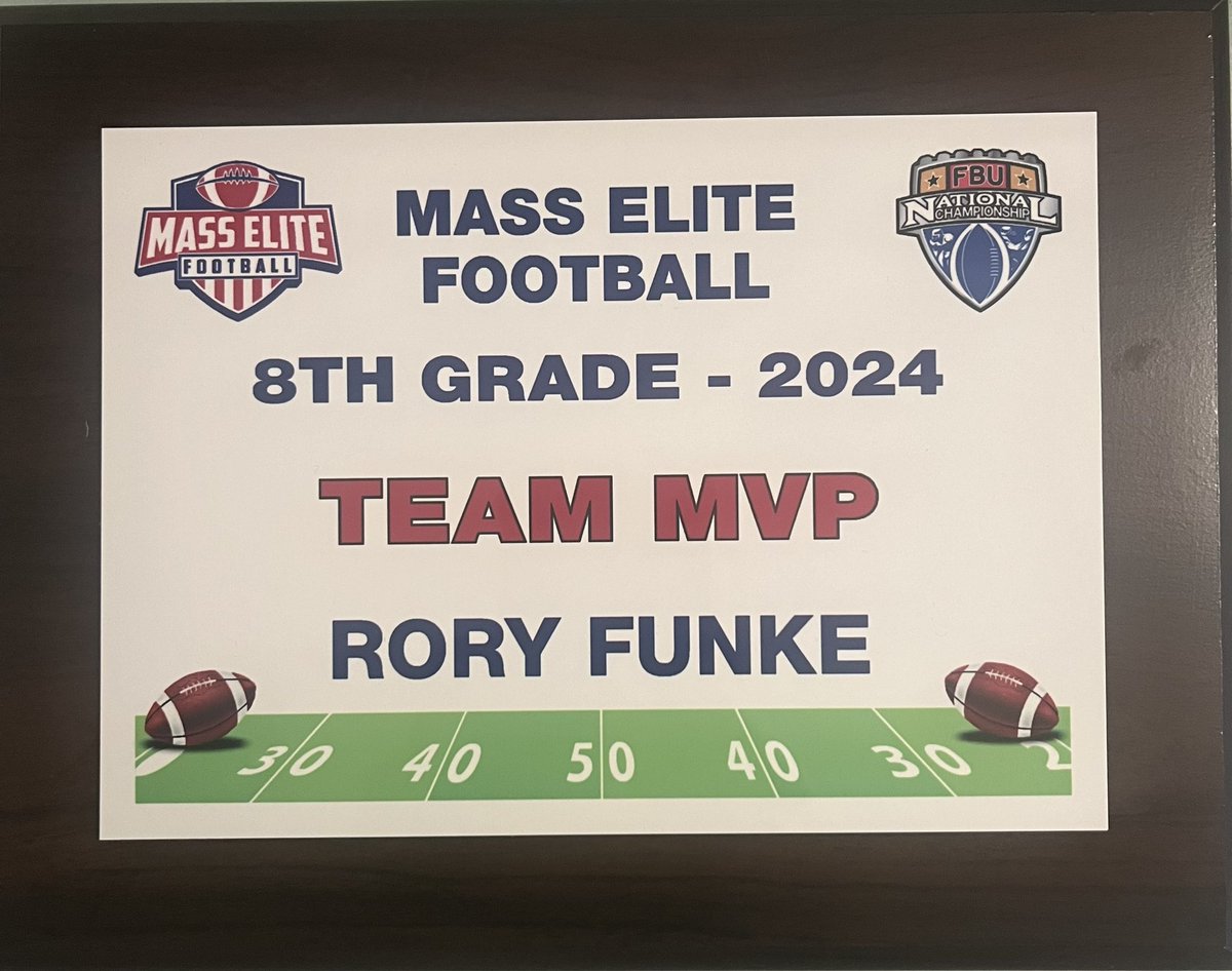 What a ride <a href="/masselitefb/">Mass Elite Football</a>. Honored to have received the Team MVP award.  Thank you to my coaches, teammates and <a href="/FBU_NC/">FBUNC.com</a> for an incredible experience!  <a href="/FBUAllAmerican/">#FBUAllAmerican</a>