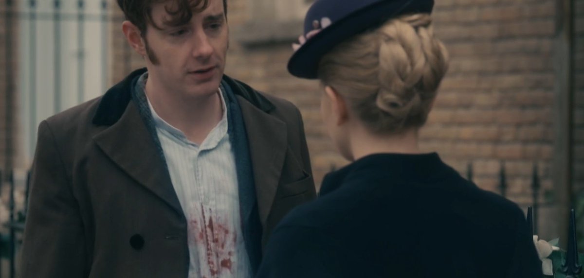DebbieBlackma14's tweet photo. How brilliant was #EvanMcCabe in this scene?. Everything was perfect. The state of undress, the blood, the hair but his performance in this one scene was beautiful (and weirdly made me want to see him as a romantic hero in a period drama) #MissScarletandtheDuke #MissScarletPBS https://t.co/1ROUkQUx2C