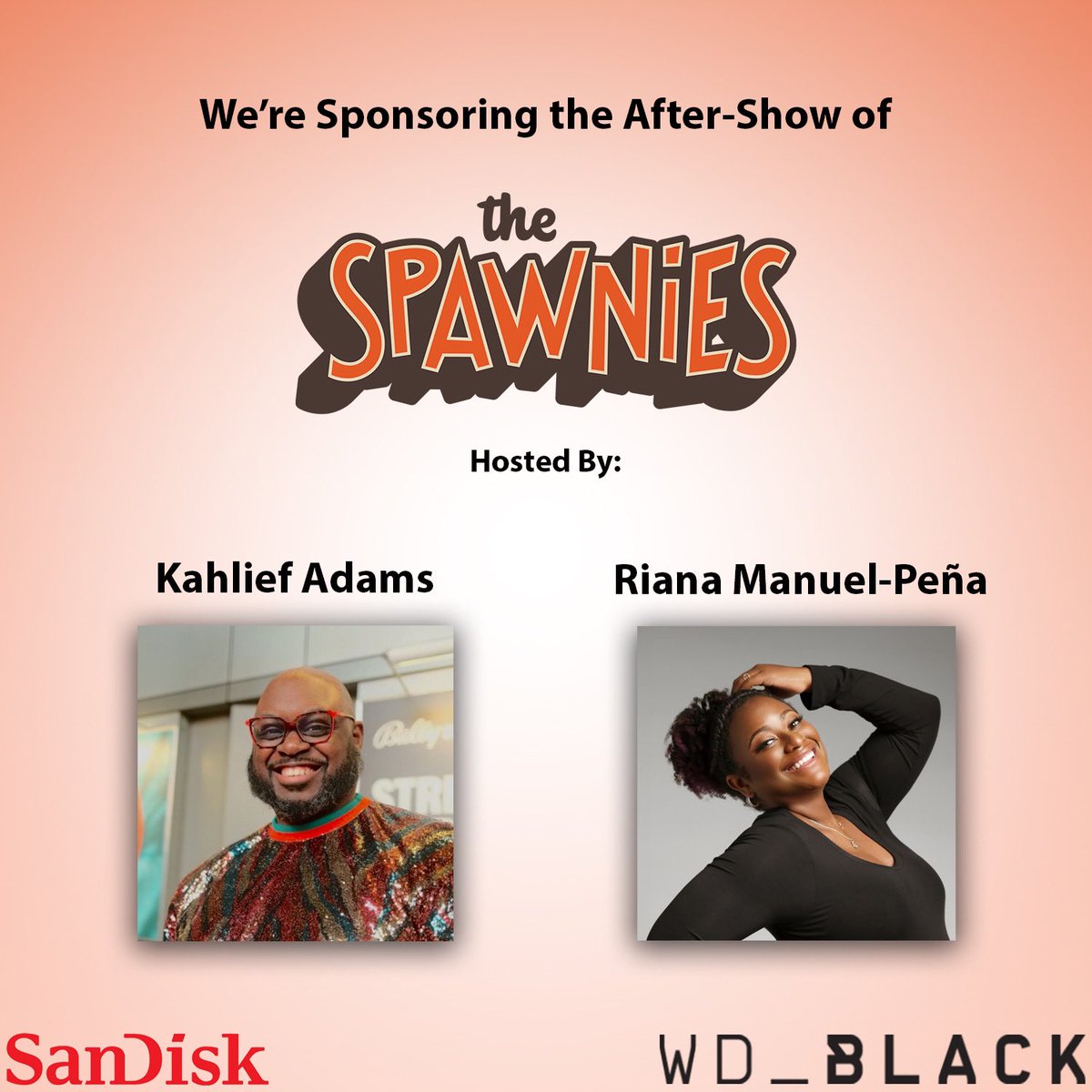 Also a HUGE thank to our friends over at @wd_black & @SanDisk who are sponsoring our post show this year!