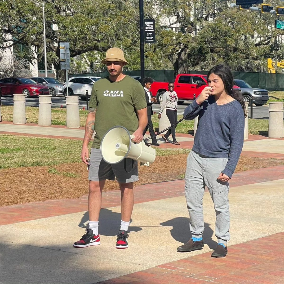 tallycac's tweet photo. Thank you to all who attended, spoke and helped with our rally on Saturday against attacks on our movement like HB601! 

#TCAC #SDS #FRSO #tallahassee #OpposeHB601 #freepalestine https://t.co/PitLOmfb0k