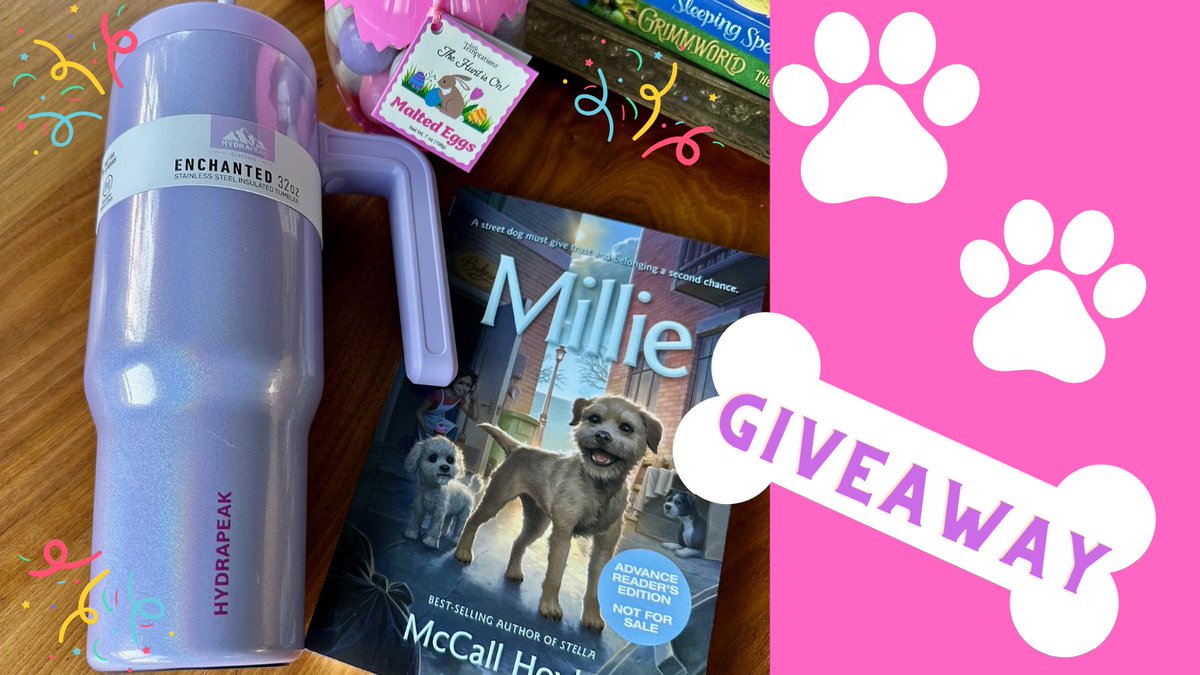 📖🐕 ARC Giveaway 🐕📖 matching cup & Easter egg candy! I’d 🩷 to help my last few MILLIE ARCs find a good home before release day on 3/5/24. If you 🩷 STELLA, I think you’ll 🩷Millie! Follow, comment, & share before midnight 2/29 for chance to win! #GiveawayAlert #kidlit