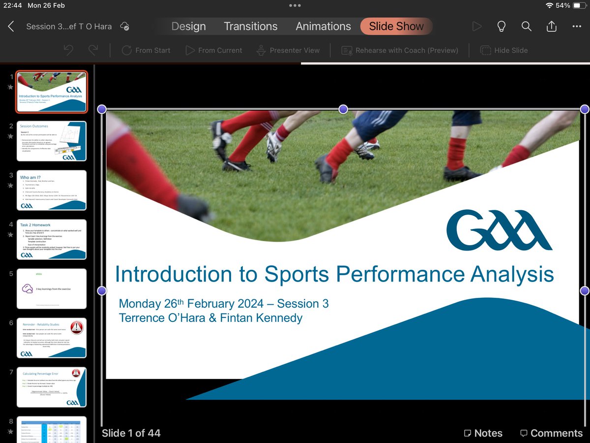 KennedyFintan's tweet photo. Really enjoyed supporting the very knowledgeable @Terrenceohara this evening delivering the 3rd session to a new cohort of @gaalearning #PerformanceAnalysts .  Great sharing in the group @OfficialCorkGAA @gaa_donegal @RosCoachingGAA @SligoGAACandG @AontroimGAA @Kerry_Official https://t.co/icznCBjC3q