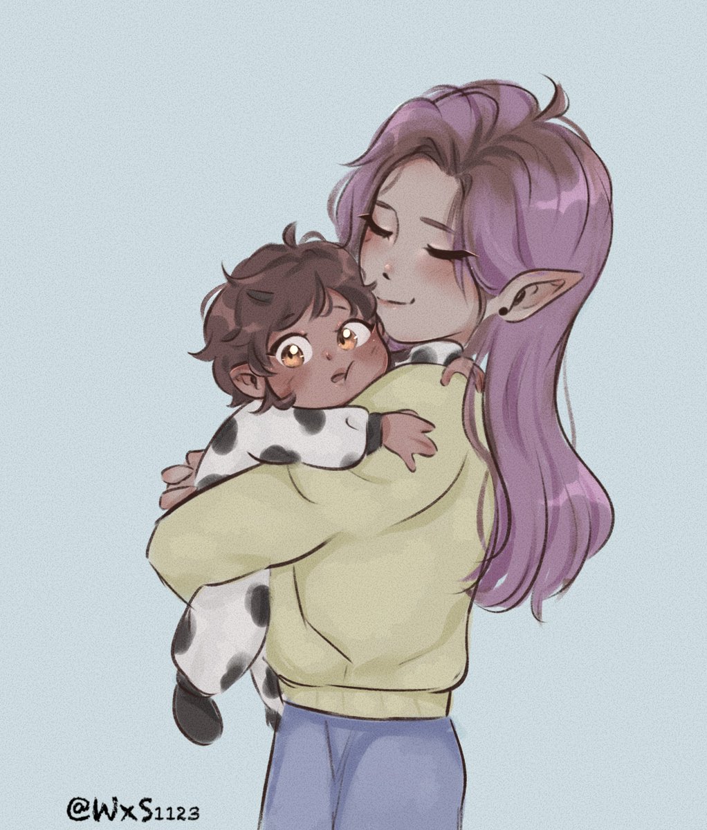 Sweet mommy &amp; Adorable baby. 👩‍👧💜
.
.
[#TheOwlHouse #TOH #Amity #Lumity #Azura ]