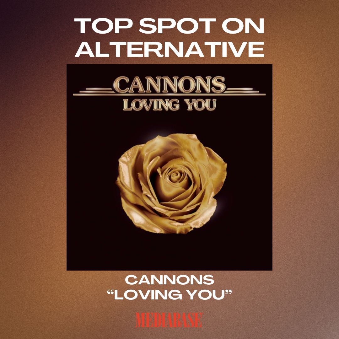 MediabaseCharts's tweet photo. Excitement in every beat! 'Loving You' by Cannons claims its spot at #1 on the Mediabase Alternative chart. 

#MEDIABASE #ALTERNATIVE #RADIO https://t.co/gayV4s76s9