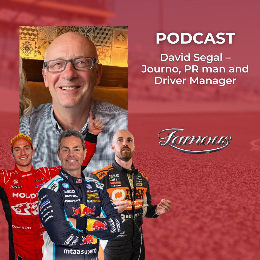In this month's Famous Last Words Podcast, we're joined by David Segal, a key player in Australian Motorsport and the legendary man behind Supercars Championship icons Craig Lowndes and Will Davison, and Super 2 Championship standout Jack LeBrocq.

Listen Now. Link in bio.