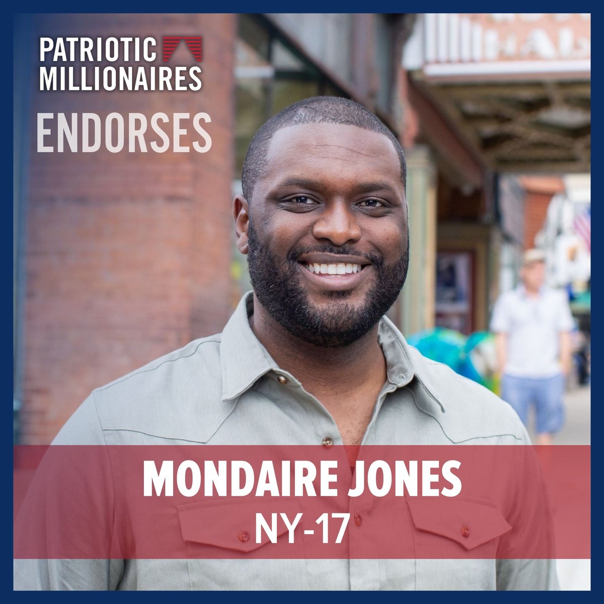 We're proud to endorse @mondairejones for Congress, representing New York’s 17th District! Mondaire is committed to finishing the work he started to bring down costs for Lower Hudson Valley residents, defend our democracy, raise wages, and fight inequality.