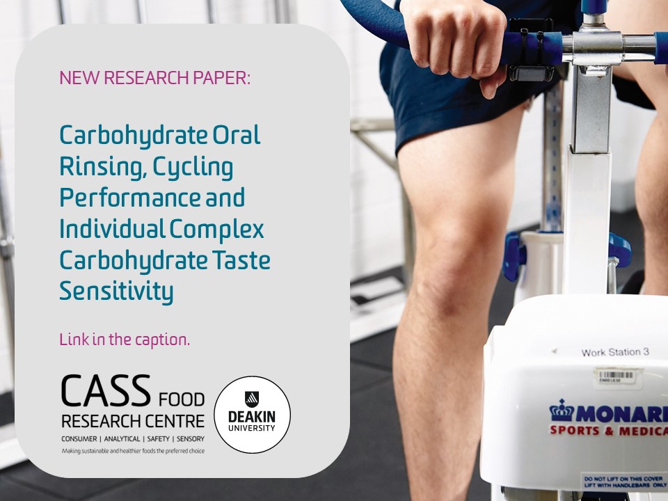 New CASS paper: Carbohydrate Oral Rinsing, Cycling Performance and Individual Complex Carbohydrate Taste Sensitivity bit.ly/3uKcGDJ