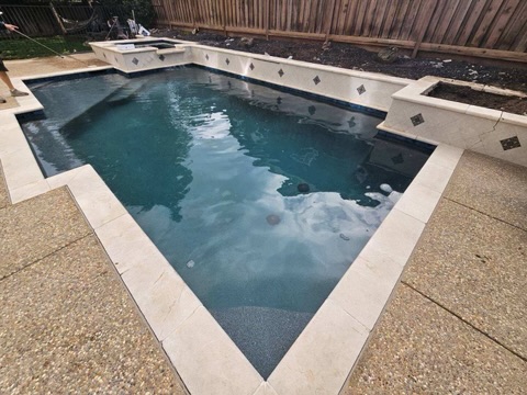 HaroldTapley's tweet image. estoring a pool with history! Despite not being the original builders, we revived this pool to its former glory. Structural repairs, an Acapulco shelf, new tile, and upgraded Pentair equipment - it's ready to shine again! #PoolRestoration #AquosPools
