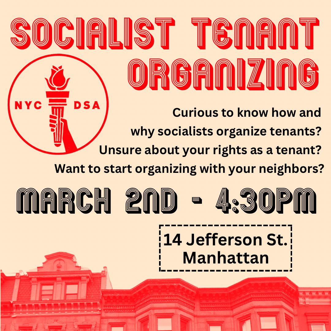 Worried about rent? Gentrification? Displacement?
You’re not alone - thousands of tenants are organizing across the city to fight back.
Join the fight this Saturday at 4:30 PM.
actionnetwork.org/events/tenant-…