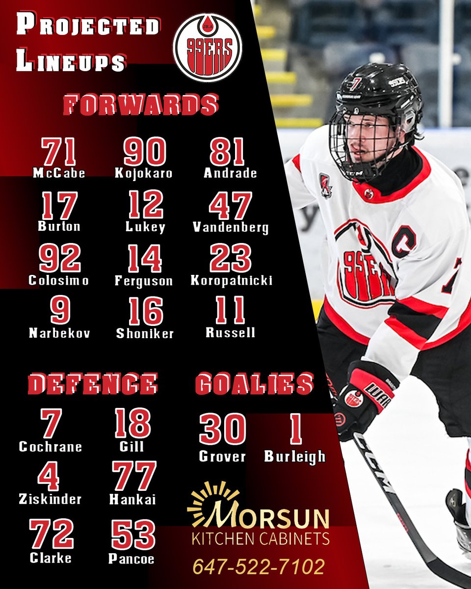 Captain Cochrane plays his 150th OJHL Game tonight!!

#OurTime | #99ersNation