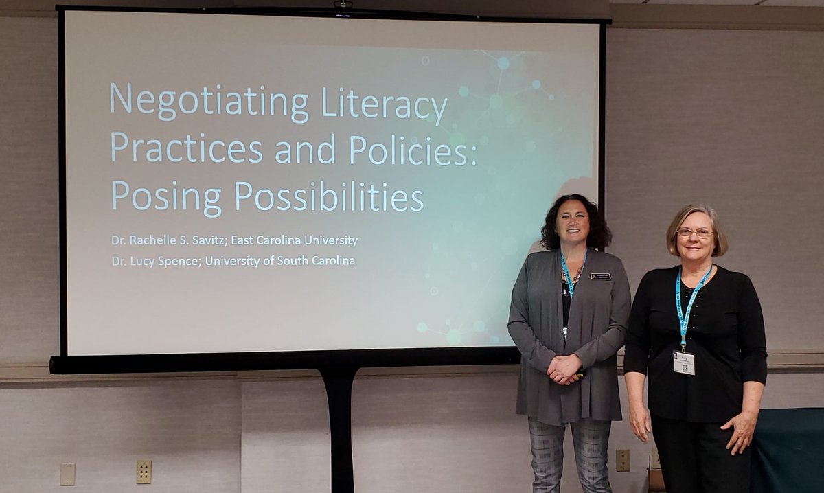 EcuLehe's tweet photo. Dr. Rachelle Savitz presented with colleagues on #readingpolicy and #disciplinaryliteracy at the Palmetto State Literacy Association Conference in SC. #readingteacher #literacyscholar @LiD6_12 @ECU_COE https://t.co/NYDDHRp1JQ