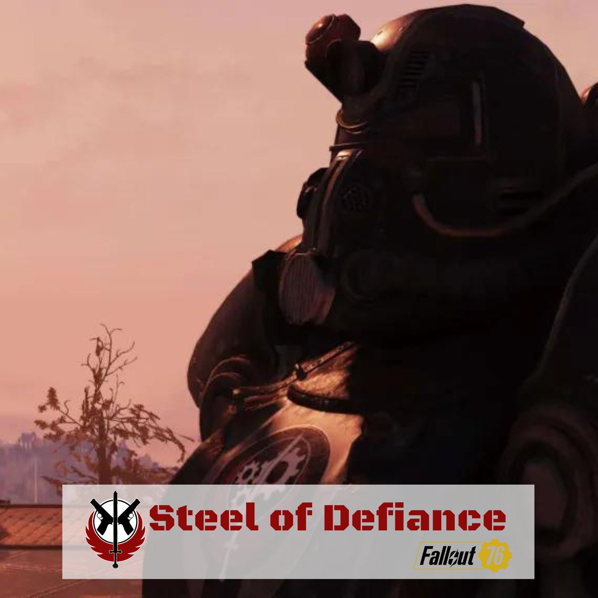 SDefiance75025's tweet photo. Join the ranks of the legendary Steel of Defiance - the oldest and most renowned Brotherhood of Steel RP group on Discord and #Fallout76! All platforms.  To join the Steel of Defiance on Discord: https://t.co/XkuSZNo6uU #fallout #brotherhoodofsteel #falloutbos #milsim https://t.co/j28OPG81Bu
