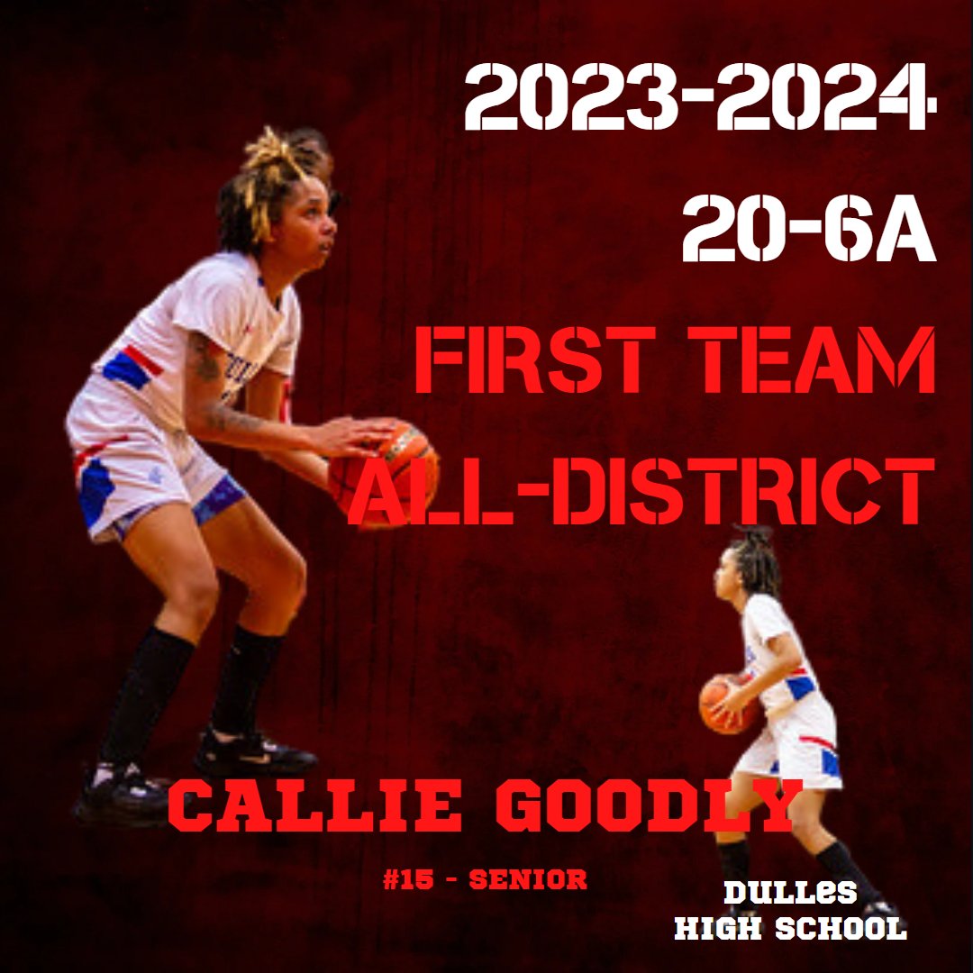 Congratulations to our senior (#15) Callie Goodly on your FIRST TEAM ALL-DISTRICT selection. Congrats Callie! We enjoyed having you in our program for the time that we had and thank you for your commitment to the program. #CHAMPION