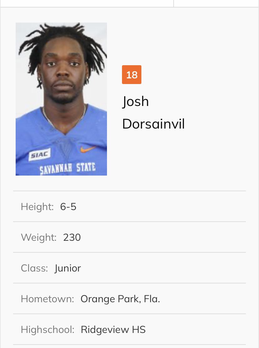 X_Newera's tweet image. Im still looking for a home! 🏡 
Coaches get at me 📲

 ❗️Transfer Portal Athlete❗️
Josh Dorsainvil 6’5 230 
Ath:(EDGE/OLB/TE) Savannah State University
(Recruitment 100% open)
Jacksonville Florida 
2 year’s eligibility. Check out my film 
📞:904-489-4132

NCAA ID:
2101999469