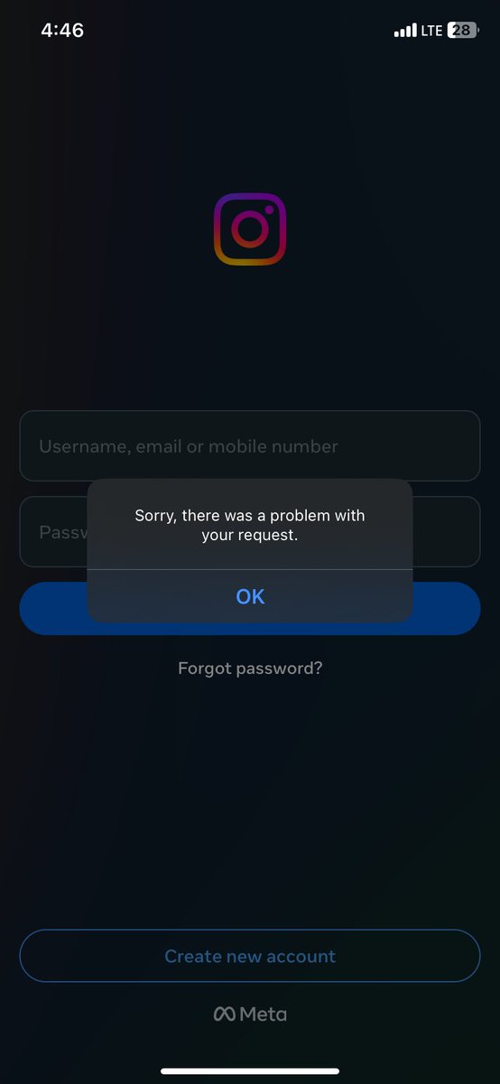 ankitasartorius's tweet photo. @instagram please help, this shows each time i log in https://t.co/HGH72GuLic