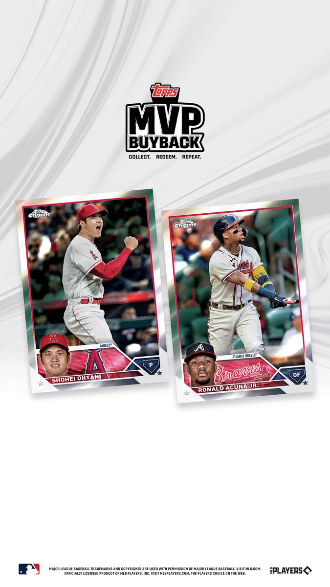 🚨@Topps MVP Buyback ends February 29, 2024! 🚨

Last week to bring your 2023 Topps Chrome MVP Cards - SHOHEI OHTANI & RONDALD ACUNA JR. into the shop and redeem for store credit! See our website for details.

#toppsmvpbuyback #MVP #shoheiohtani #ronaldacunajr #UtahCardShop