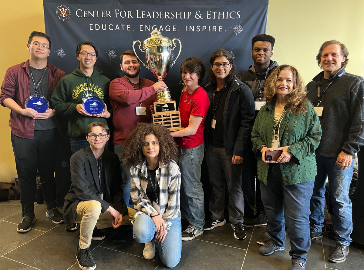 VaCyberRange's tweet photo. Congrats to all the players at this year's Commonwealth Cyber Cup at CyberFusion! GMU took home the big trophy! Thank you hosts @vmi_cle for another great event!

4-yr institution top 3: 1-GMU 2-UVA 3-VT
2-yr institution top 3: 1-TCC  2-NVCC 3-VWCC https://t.co/iBMX8RJZzQ